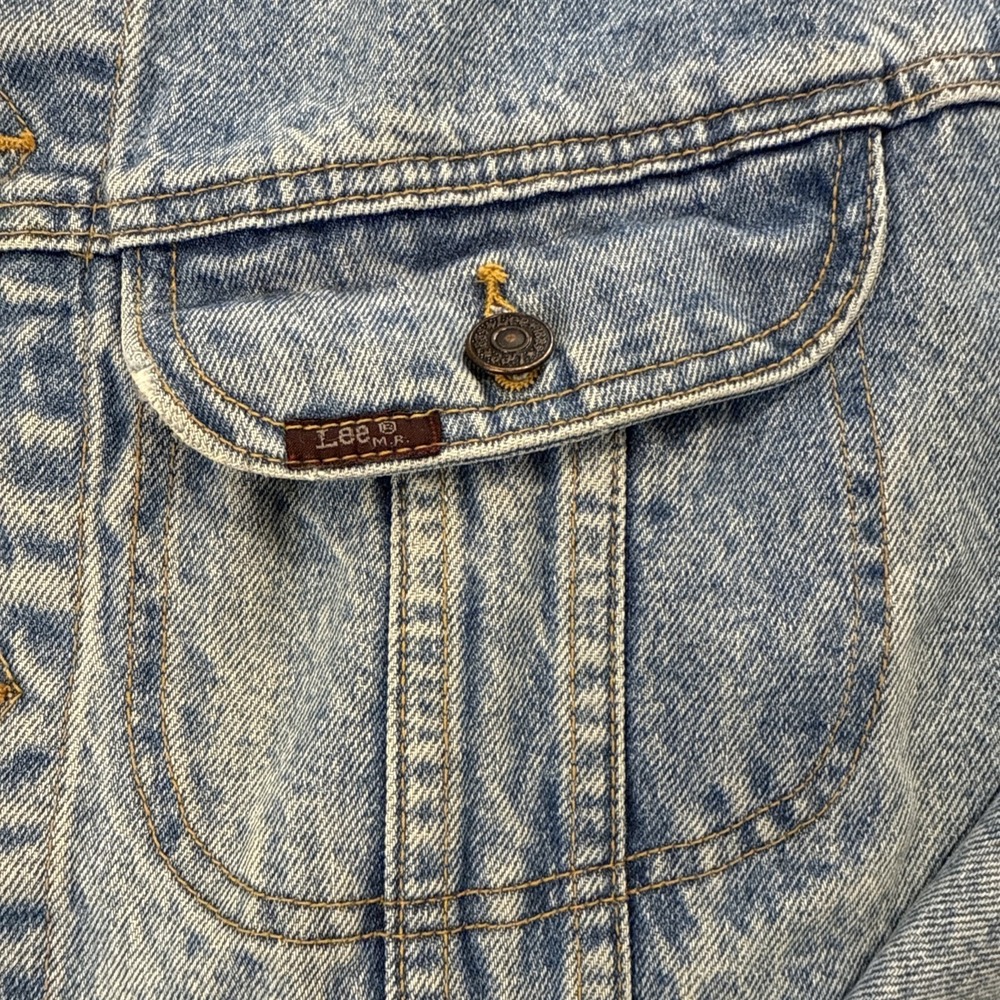 VTG Turtle Creek Casino Lee Jacket Men Sz:L Blue Denim Coat Rancher Outdoors 90s - Picture 6 of 7